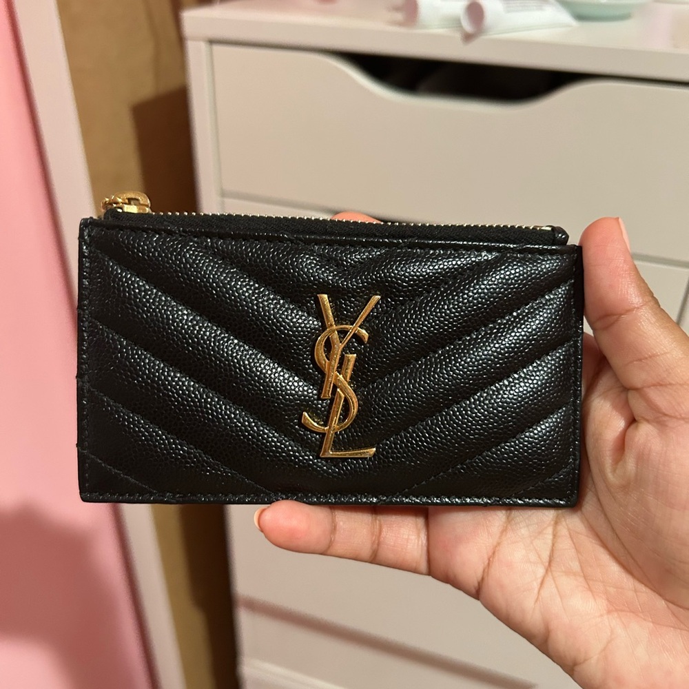 Yves Saint Laurent Black Quilted Leather Wallet
